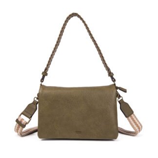 Bolso de hombro con dos compartimentos y asa regulable